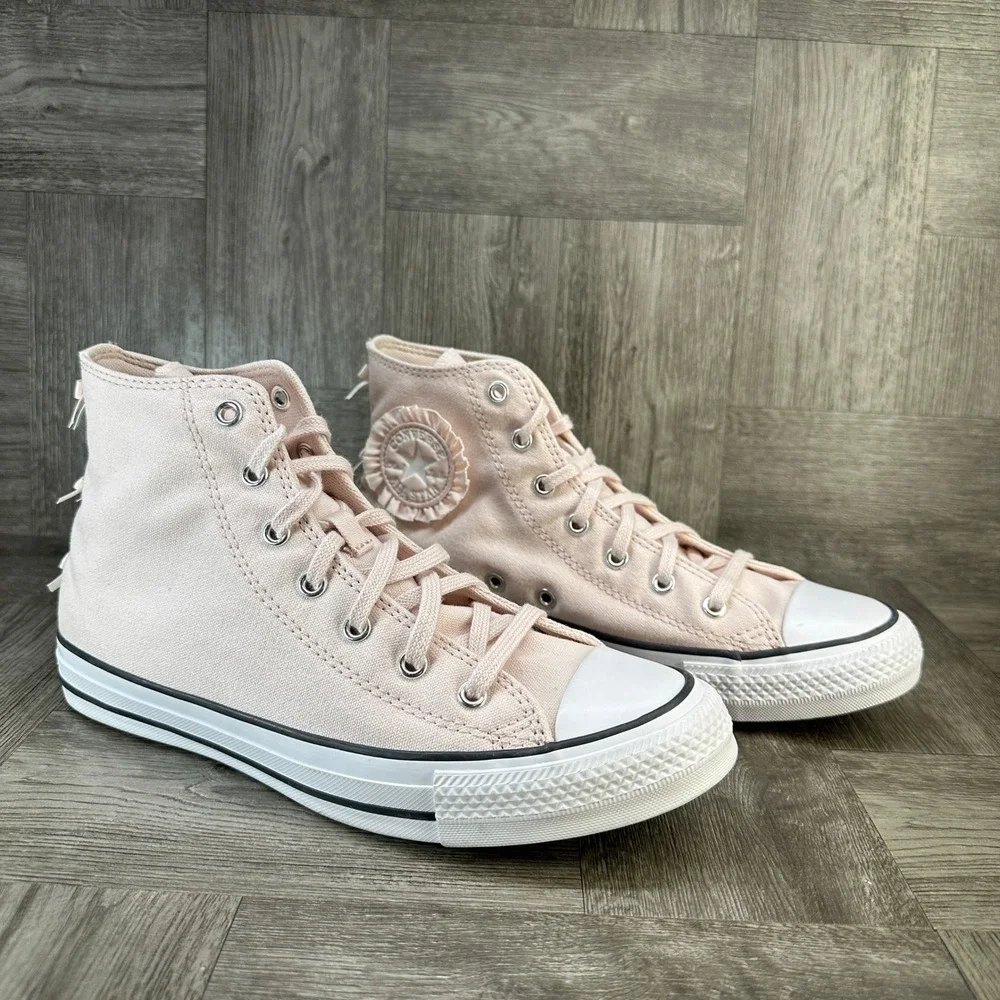 Converse Chuck Taylor High Top Kid 6 Pink‎ New Bow Ruffle Coquette A09281C